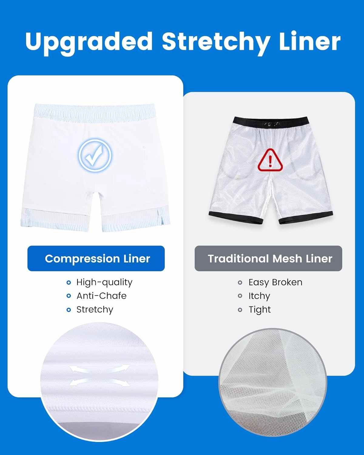 maamgic 2 in 1 Mens Swim Trunks 7 Inch Swim Shorts Swim Suits Board Shorts