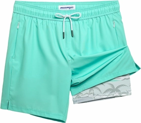 maamgic 2 in 1 Mens Swim Trunks 7 Inch Swim Shorts Swim Suits Board Shorts