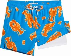 maamgic Mens 5.5 Inch Swim Trunks with Compression Liner Board Shorts Quick Dry Beach Swimwear with Zipper Pockets