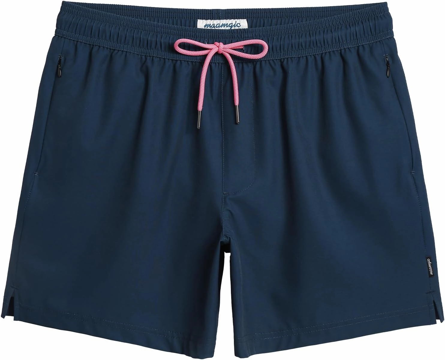 maamgic Mens Swim Trunks 5" Quick Dry Beach Shorts Stretch Swimming Trunks Shorts with Mesh Lining Zip Pockets