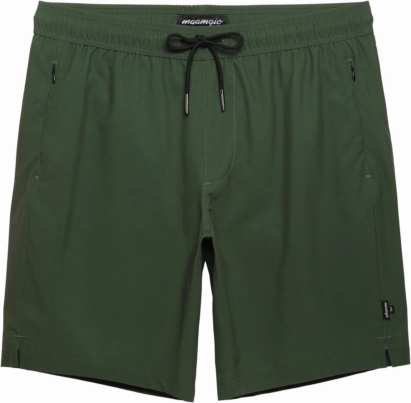 maamgic Mens Swim Trunks 9 Inch with Mesh Lining Bathing Suit Stretch Board Shorts with Zip Pockets for Swimming Shark