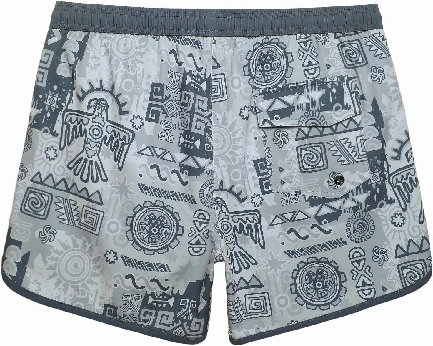 maamgic Mens Swim Trunks Retro Swim Shorts 4 Way Stretch with Mesh Vintage 80s 90s Quick Dry Swimsuits Board Shorts