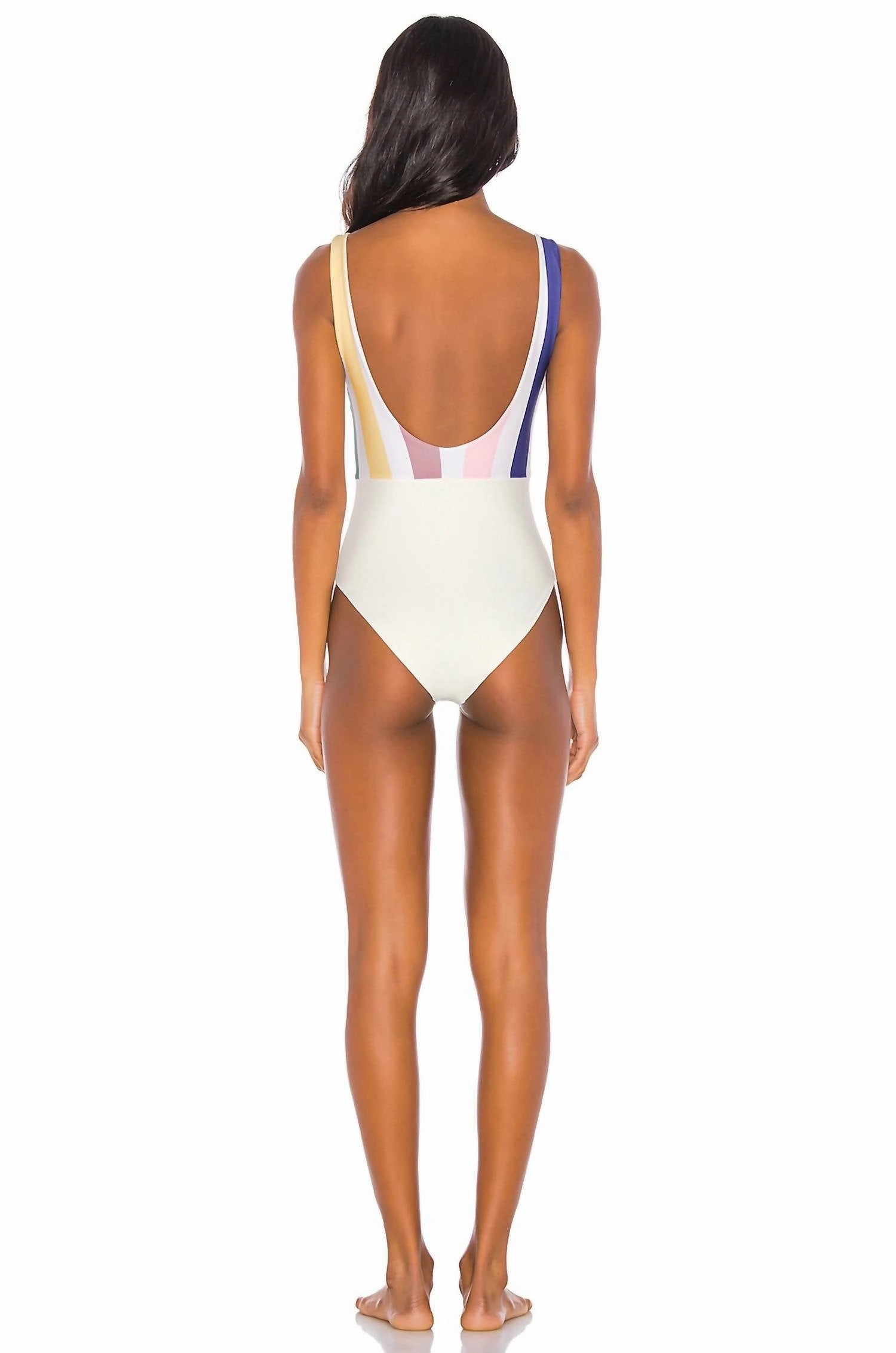 Mack One Piece Swimsuit In Rainbow Stripe