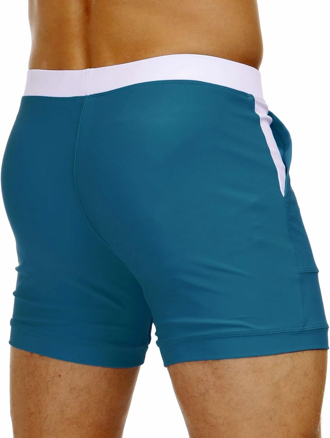 MAGNIVIT Men's Swimwear Swimsuits Solid Basic Long Swim Sport Trunks Board Shorts with Pockets