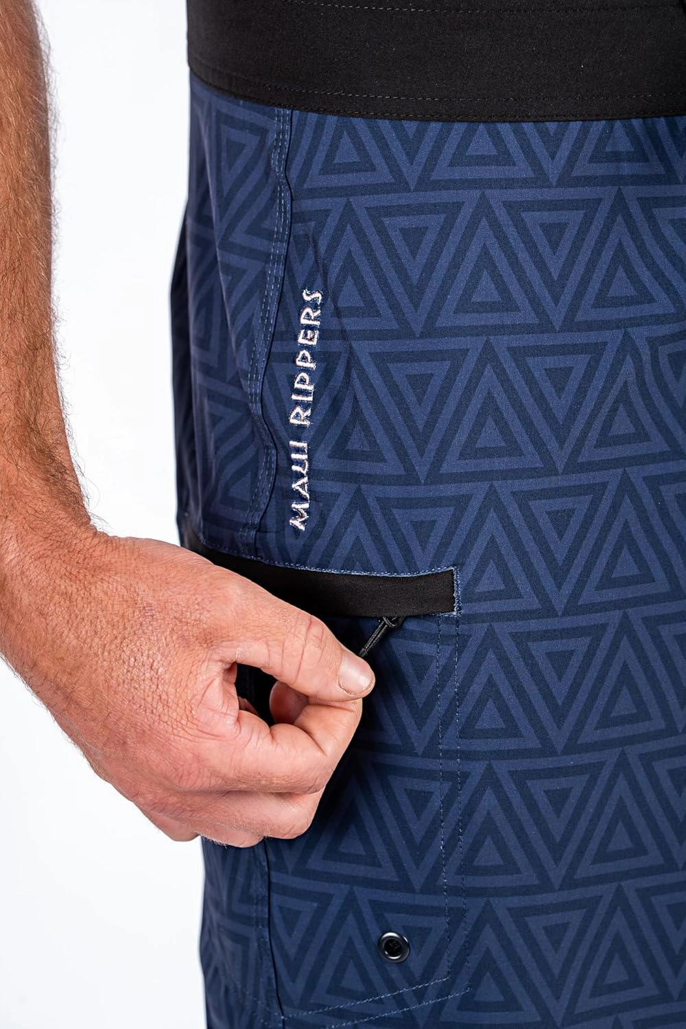 Maui Rippers Mens 21" Board Short Swim Trunks 4-Way Stretch with Large Pockets