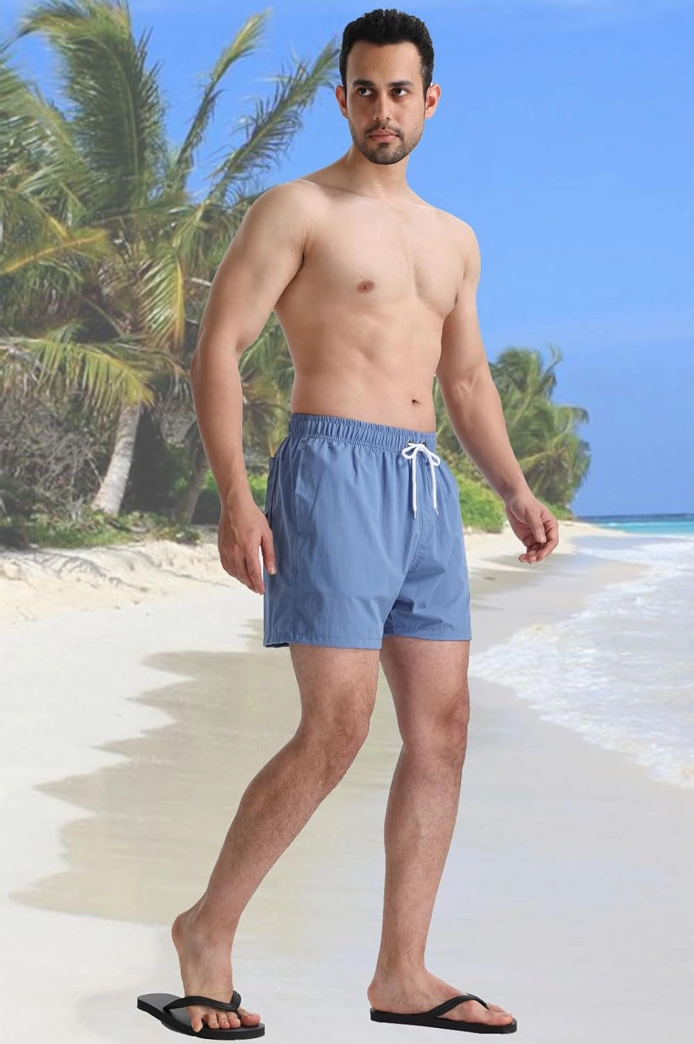Men's Swim Trunks 5 Inch Quick Dry Board Shorts Mesh Lining Swimming Trunks Beach Shorts for Men Bathing Suits