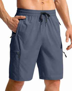 Men's Swim Trunks 9" Quick Dry Beach Shorts with 4 Zipper Pockets Board Shorts Bathing Suit Men - No Mesh Liner