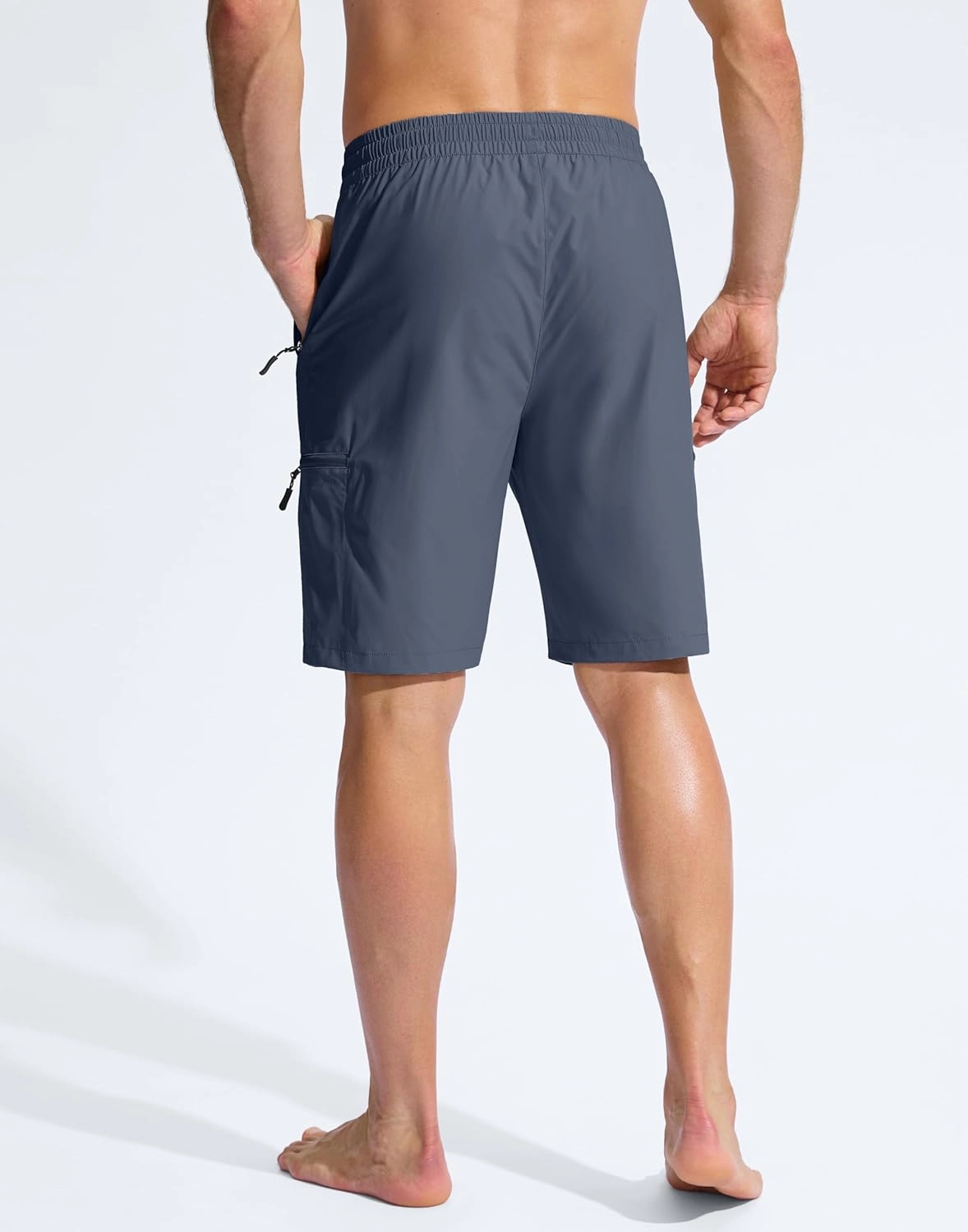 Men's Swim Trunks 9" Quick Dry Beach Shorts with 4 Zipper Pockets Board Shorts Bathing Suit Men - No Mesh Liner