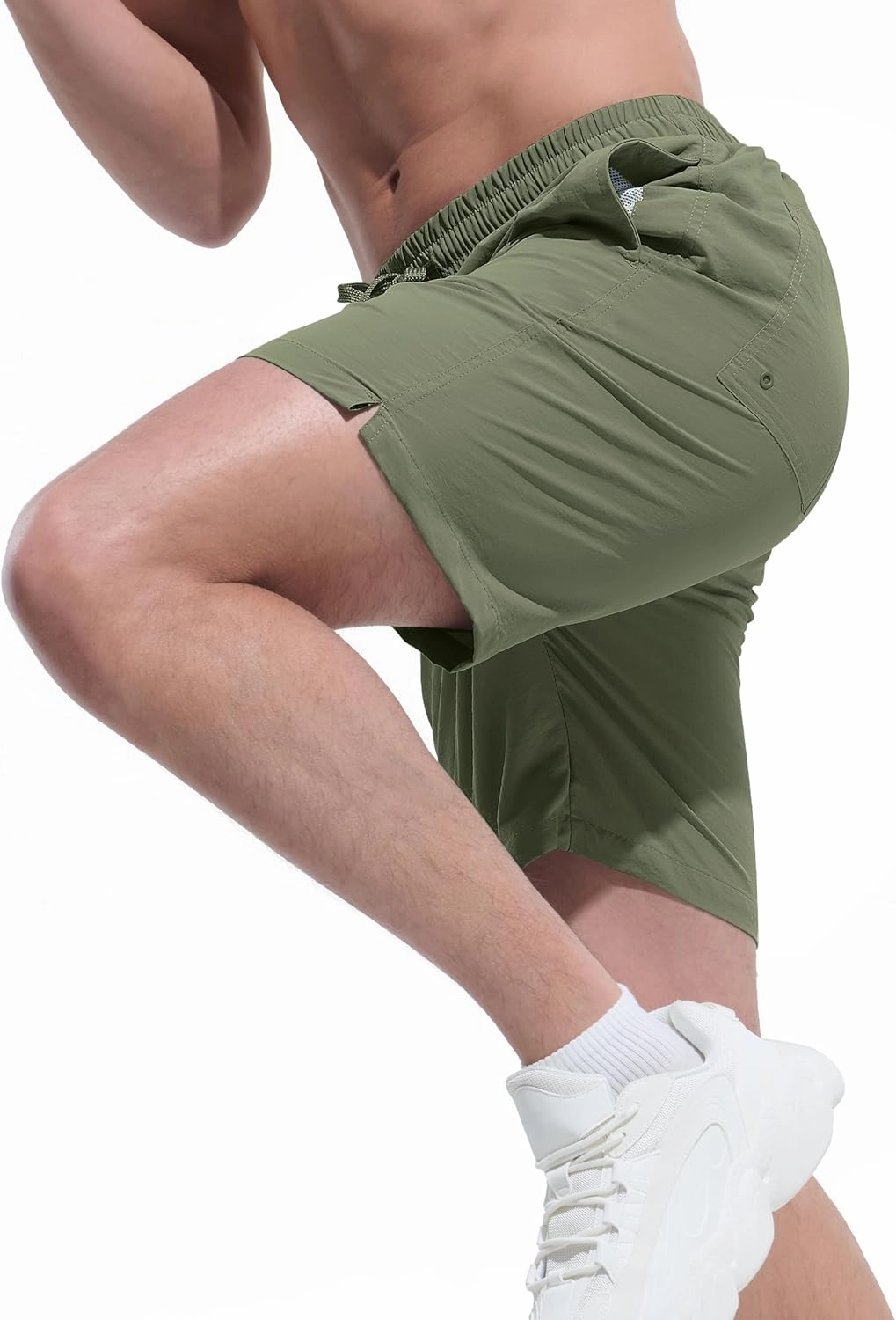 Men's Swim Trunks Beach Board Shorts Quick Dry Swimsuit Bathing Suits with Pockets 7 Inch Inseam Mesh Lining