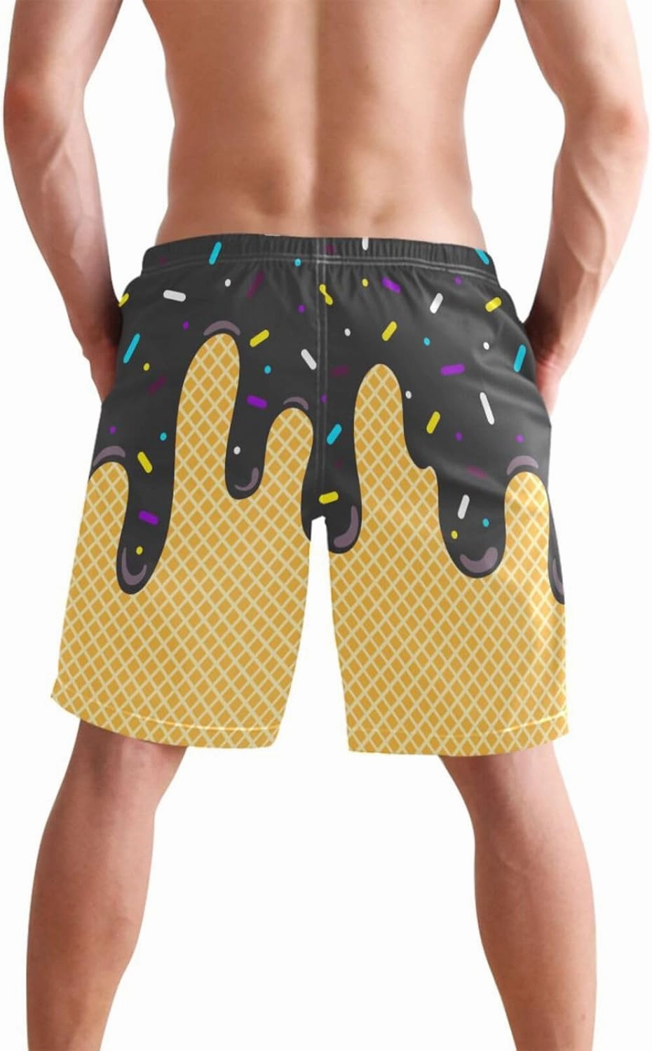 Men's Swim Trunks Board Shorts Quick Dry Swimsuit Swimwear Holiday Party Bathing Suit