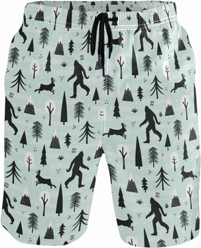 Men's Swim Trunks Board Shorts Quick Dry Swimsuit Swimwear Holiday Party Bathing Suit