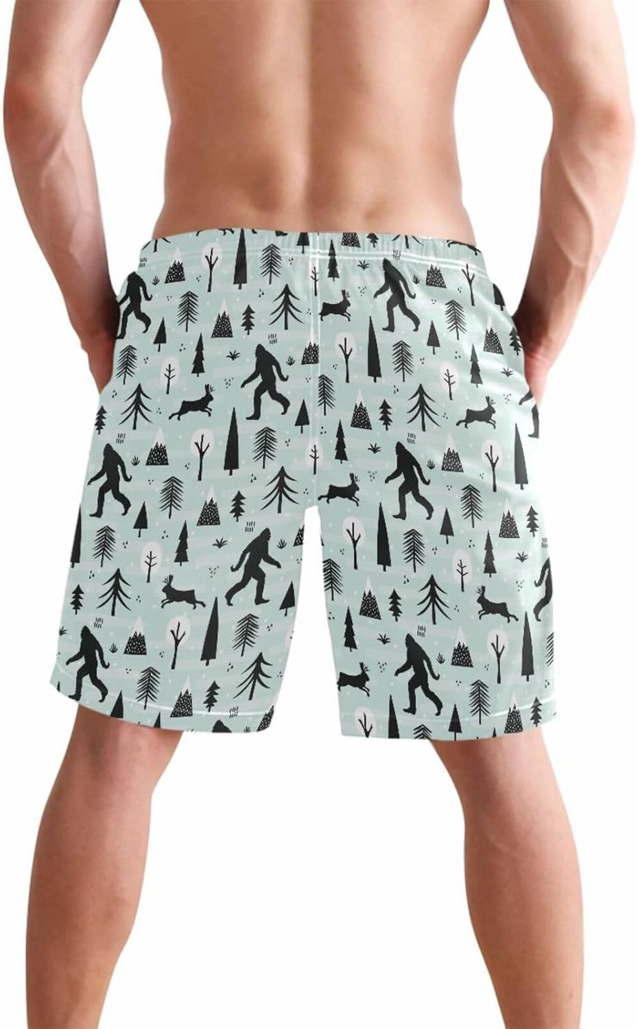 Men's Swim Trunks Board Shorts Quick Dry Swimsuit Swimwear Holiday Party Bathing Suit