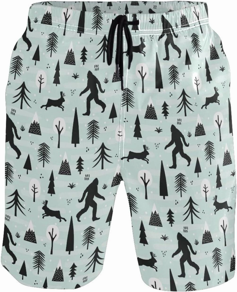 Men's Swim Trunks Board Shorts Quick Dry Swimsuit Swimwear Holiday Party Bathing Suit
