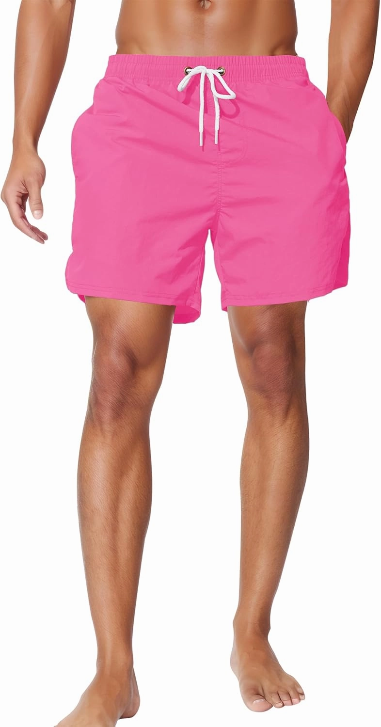 Men's Swim Trunks Quick Dry Board Shorts Bathing Suit Swimwear Swim Shorts with Mesh Lining