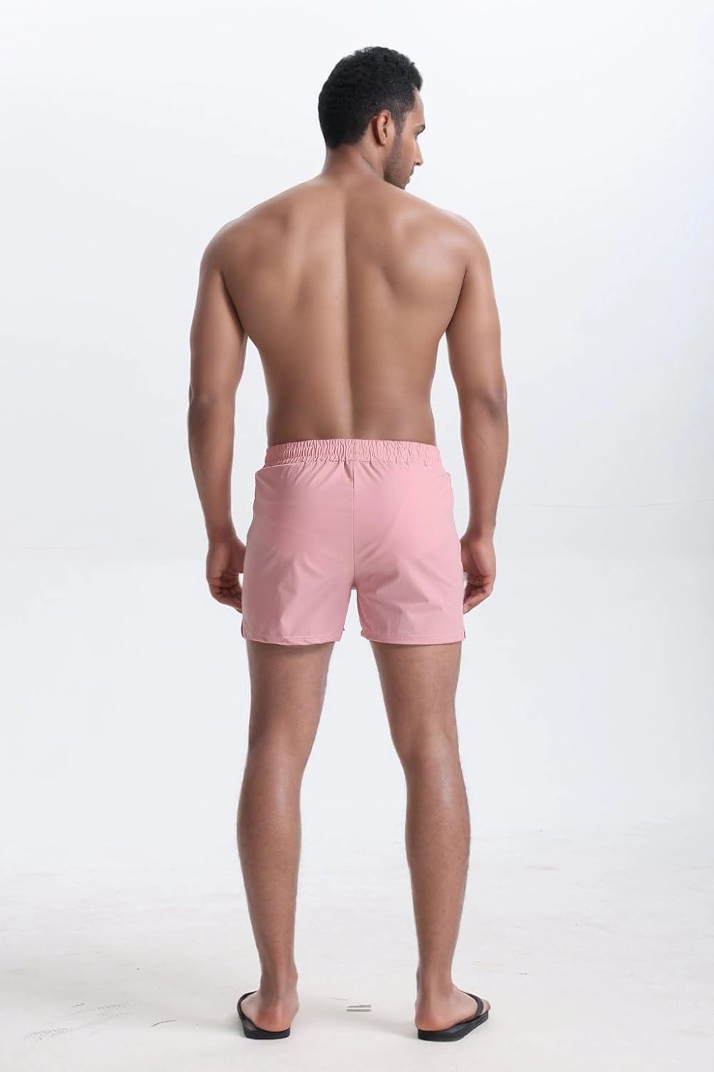 Mens 5" with Zipper Quick Dry Beach Shorts for Swimming Men Bathing Suit