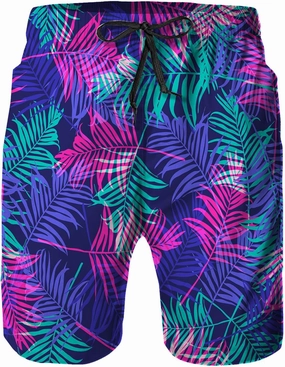 Mens Quick Dry Swim Trunks with Mesh Lining, Summer Surf Long Beach Pants Board Shorts Bathing Suits