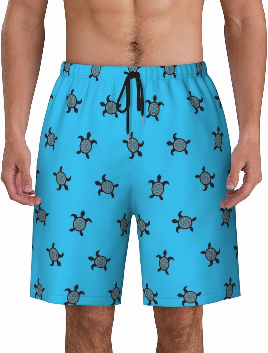 Mens Swim Trunks,Quick Dry Bathing Suits Summer Board Beach Shorts with Mesh Lining