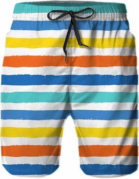 Mens Swim Trunks,Quick Dry Bathing Suits Summer Board Beach Shorts with Mesh Lining