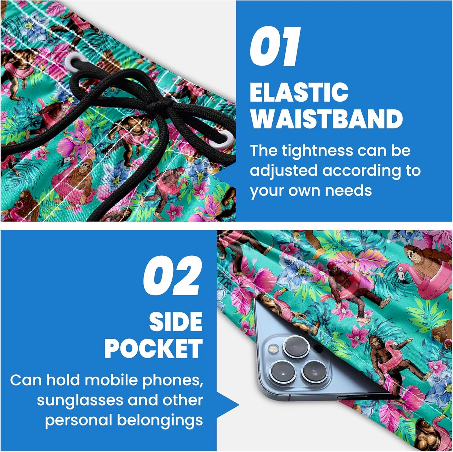 Mens Swim Trunks Quick Dry Board Shorts Bathing Suit for Men Beach Swimwear Breathable Surf Beach Shorts Swimwear