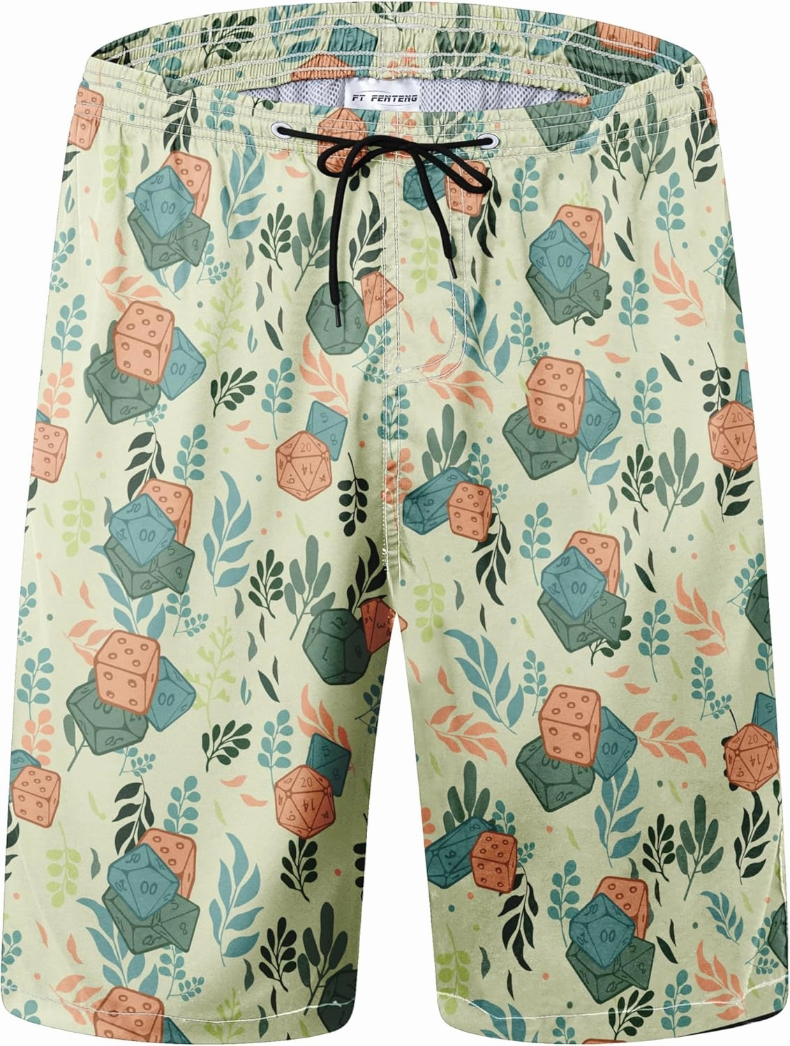 Mens Swim Trunks Quick Dry Board Shorts with Mesh Lining, Breathable Surf Beach Shorts Swimwear Bathing Suits