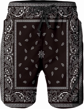 Mens Swim Trunks, Quick Dry Summer Board Beach Shorts with Mesh Lining and Pockets