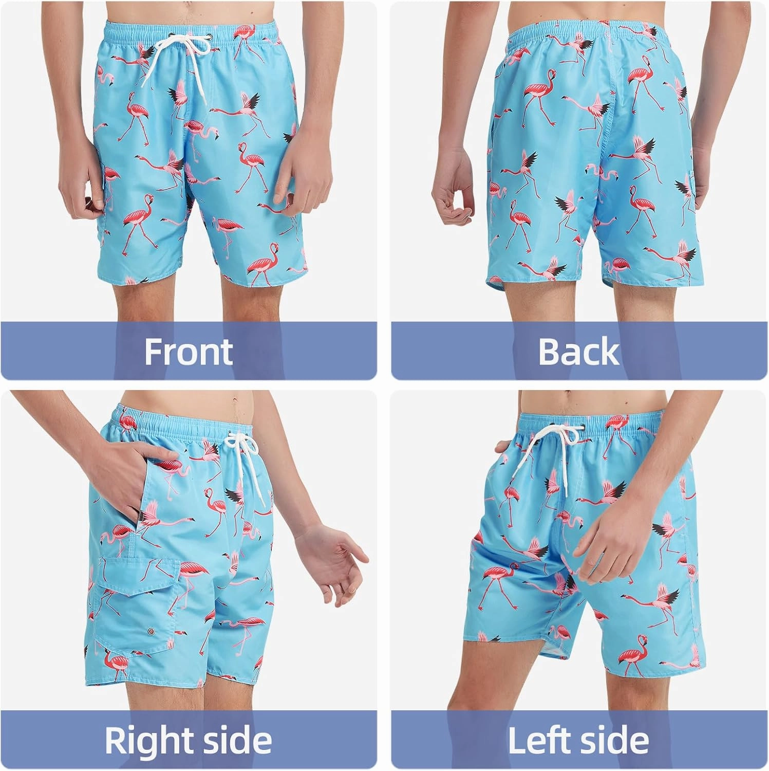 Mens Swim Trunks Swim Shorts Swimwear Quick Dry 7 Swimming Trunks with Mesh Lining