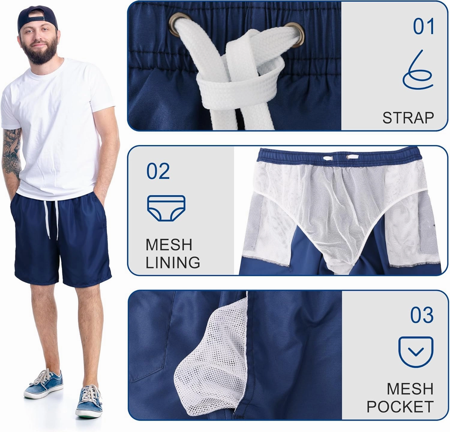Mens Swim Trunks Swimsuit Trunks Swim Shorts Swimwear