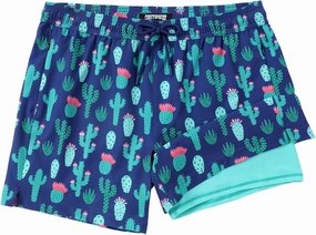 Mens Swim Trunks with Compression Liner 5 Inch Inseam Swimming Trunks Shorts for Men Bathing Suit