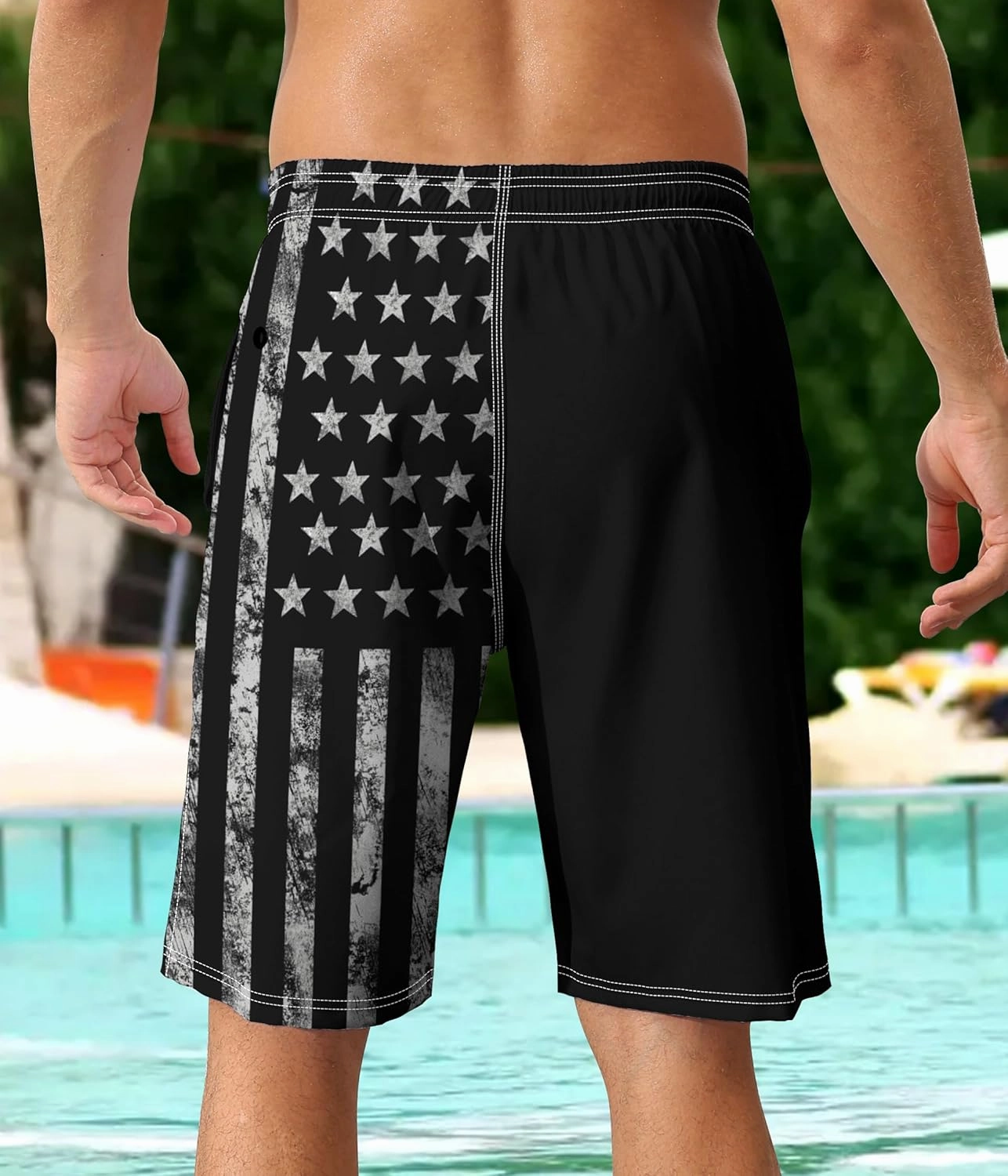Mens Swim Trunks with Compression Liner 9" Swim Trunks Quick Dry Surfing Beach Shorts Hawaii Sports Shorts