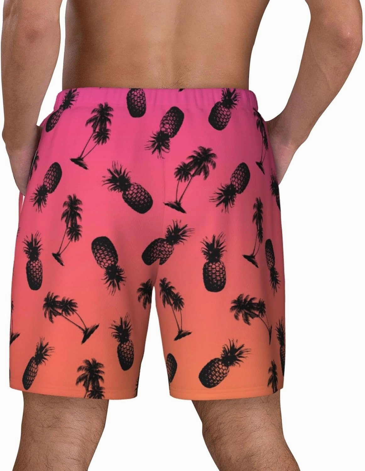 Mens Swim Trunks with Compression Liner Board Shorts Quick Dry Beach Shorts
