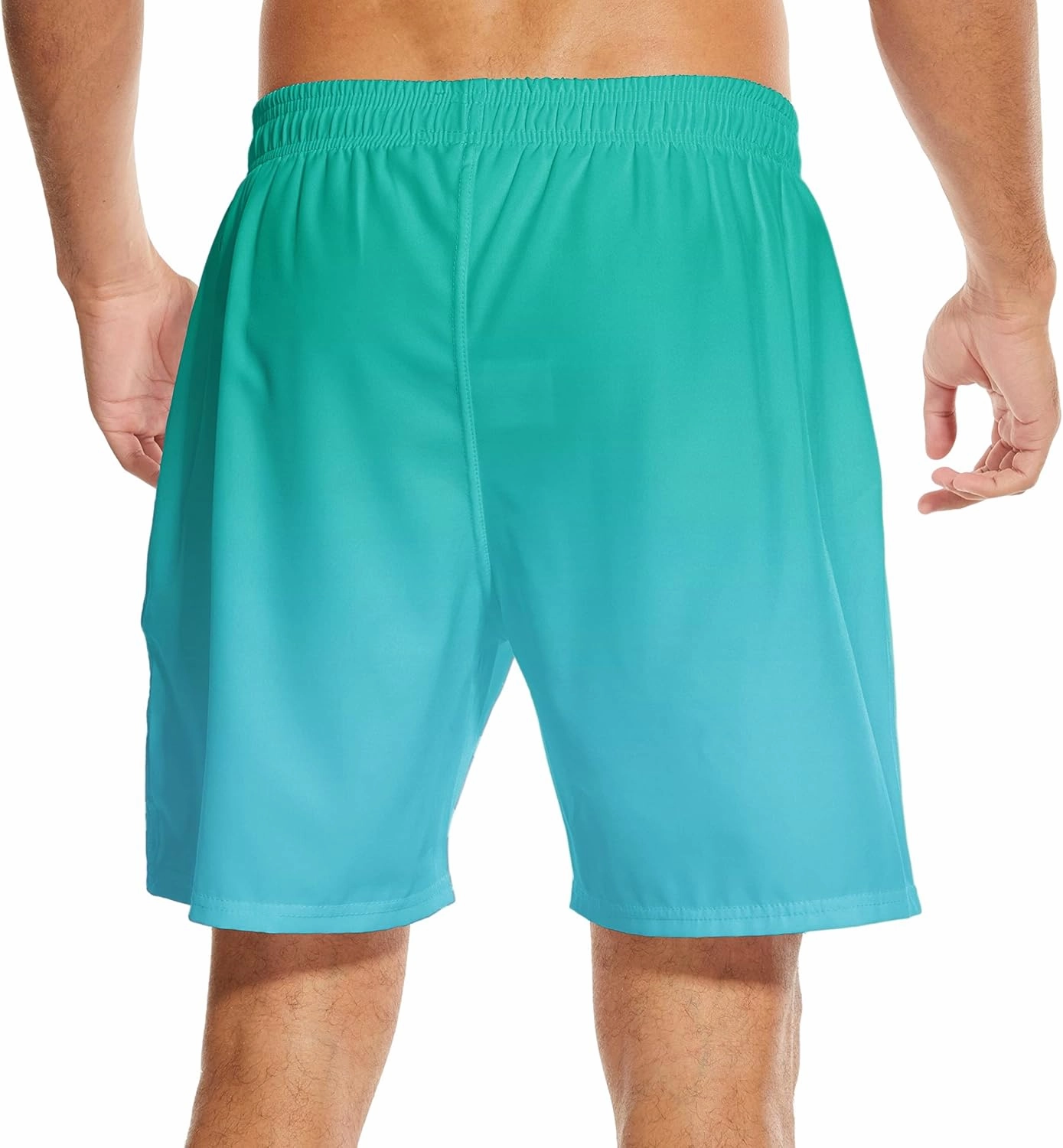 Mens Swim Trunks with Liner Breathable Compression Swim Shorts with 3 Pockets Flag Bathing Suit for Beach
