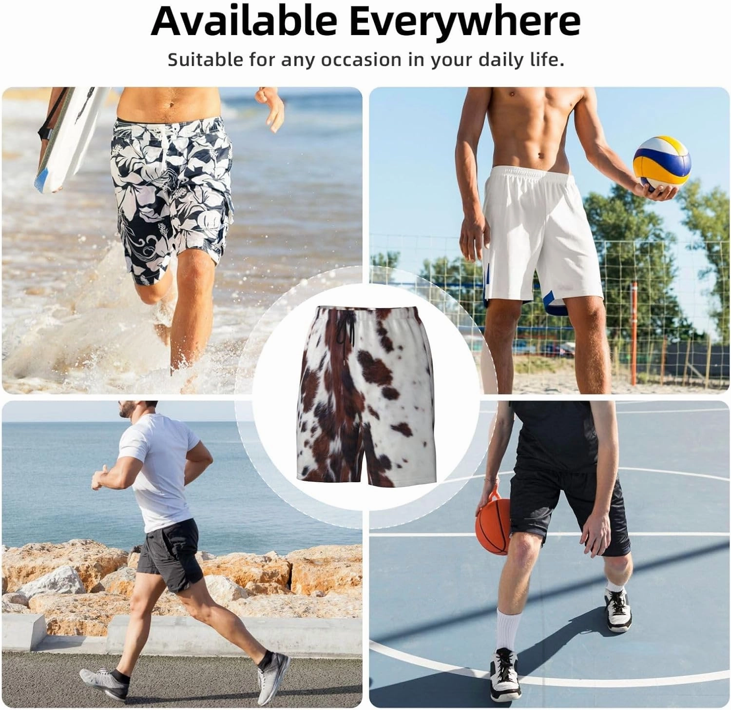 Mens Swim Trunks with Mesh Lining,Quick Dry Swimsuit Board Shorts Beach Pants Swimwear Bathing Suits