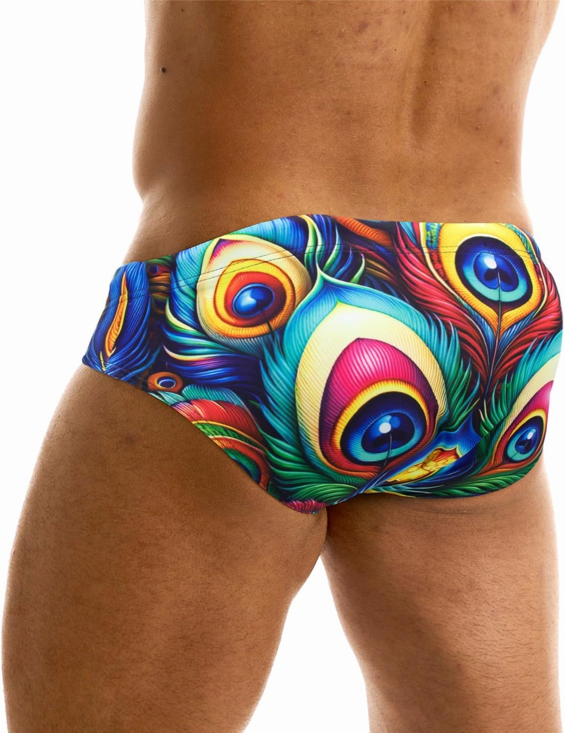 MIZOK Men's Hot Body Quick Dry Swimsuit Briefs Sexy Prints Swimwear Bikini