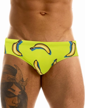 MIZOK Men's Hot Body Quick Dry Swimsuit Briefs Sexy Prints Swimwear Bikini