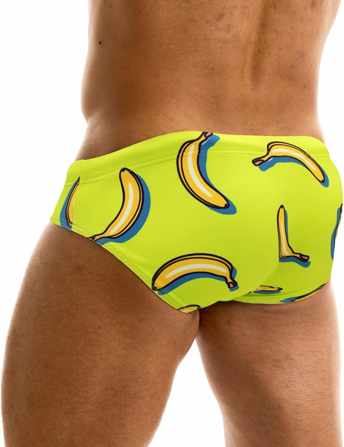 MIZOK Men's Hot Body Quick Dry Swimsuit Briefs Sexy Prints Swimwear Bikini