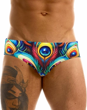 MIZOK Men's Hot Body Quick Dry Swimsuit Briefs Sexy Prints Swimwear Bikini