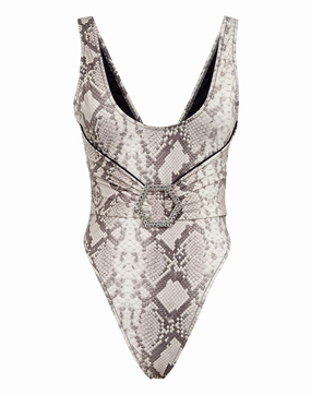 Monokini Python Print Brooches
