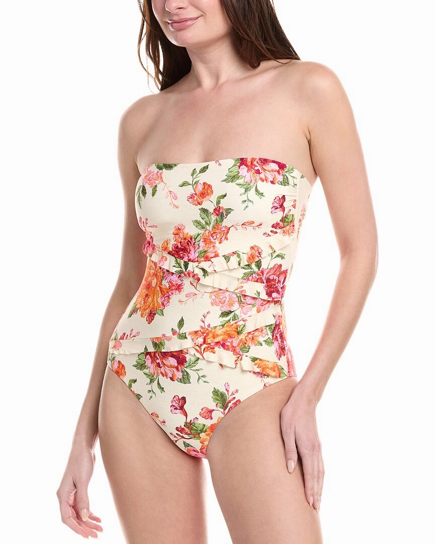 Monte and Lou Delight Spliced Frill Bandeau One-Piece