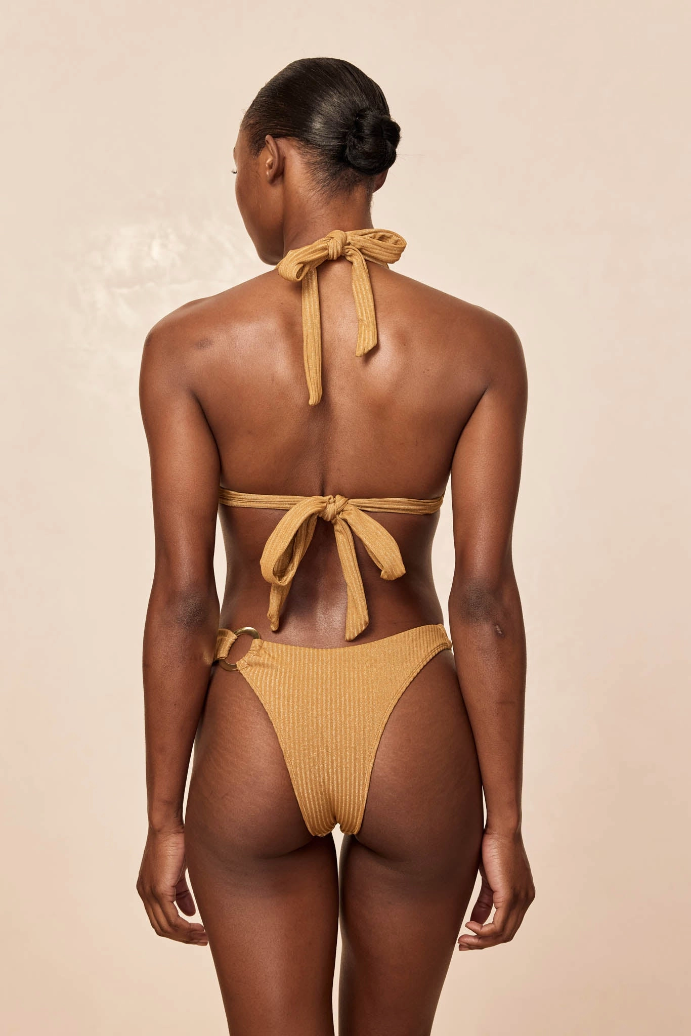 Morocco Top - Antique Gold Lurex Rib