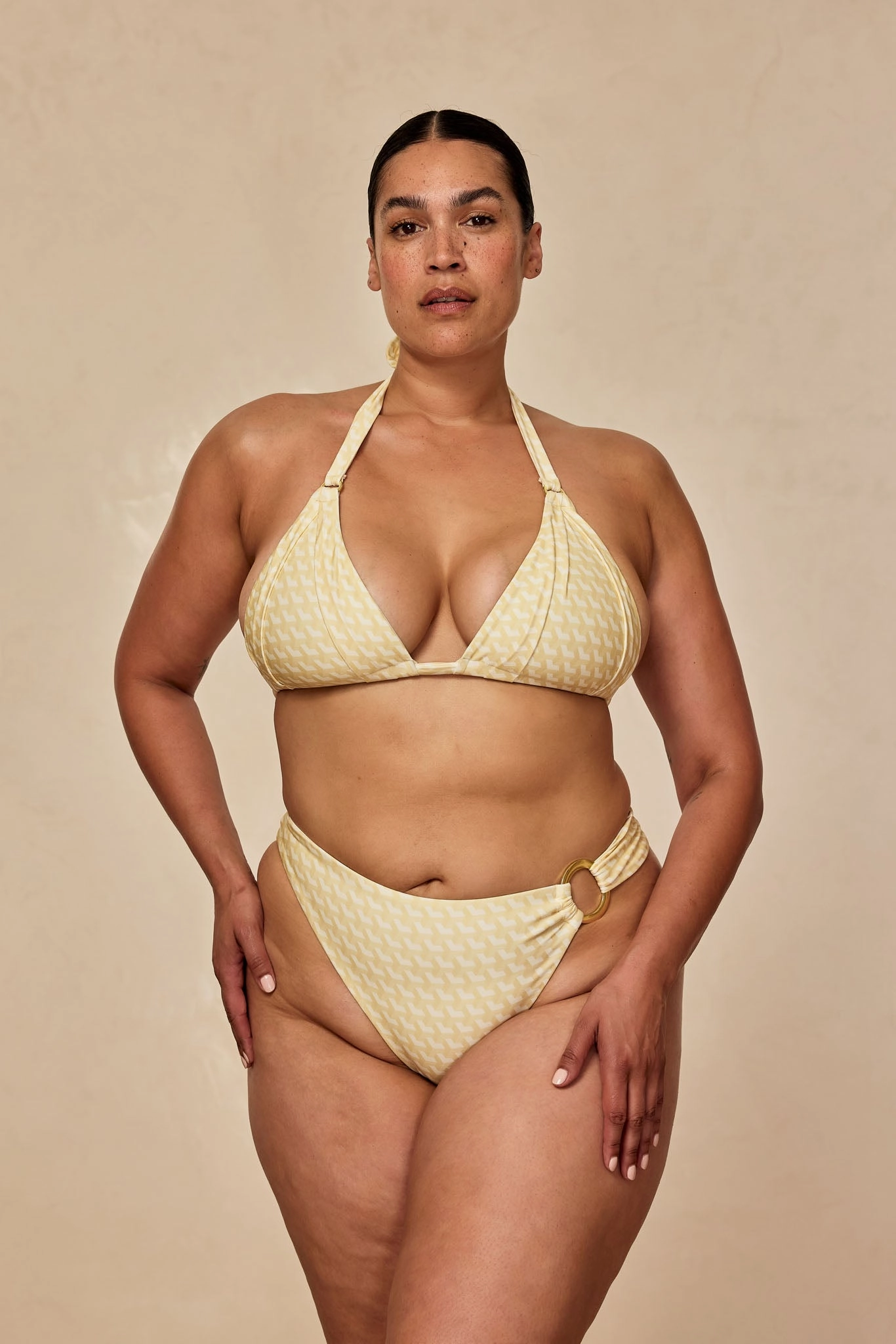 Morocco Top - Ivory Geo