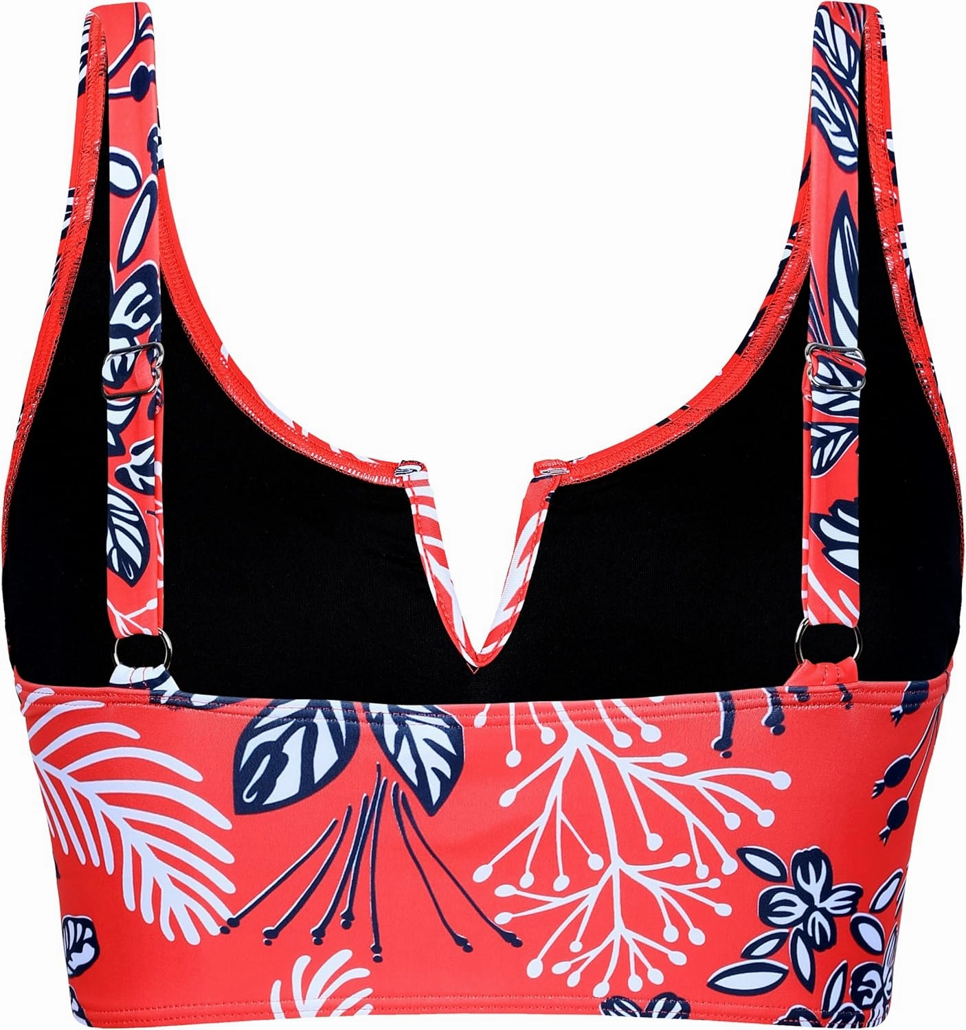 Mycoco Women's Underwire Bikini Top Cropped Tankini Tops Adjustable Push Up Biniki Top Only