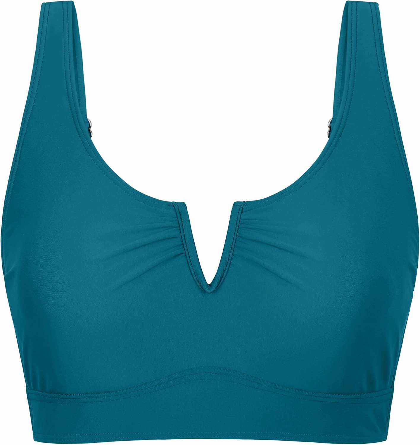 Mycoco Women's Underwire Bikini Top Cropped Tankini Tops Adjustable Push Up Biniki Top Only
