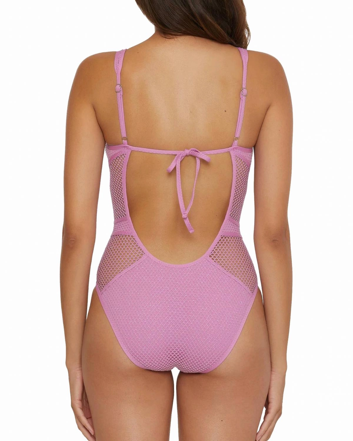 Network Show And Tell Plunge One Piece Swimsuit In Malva