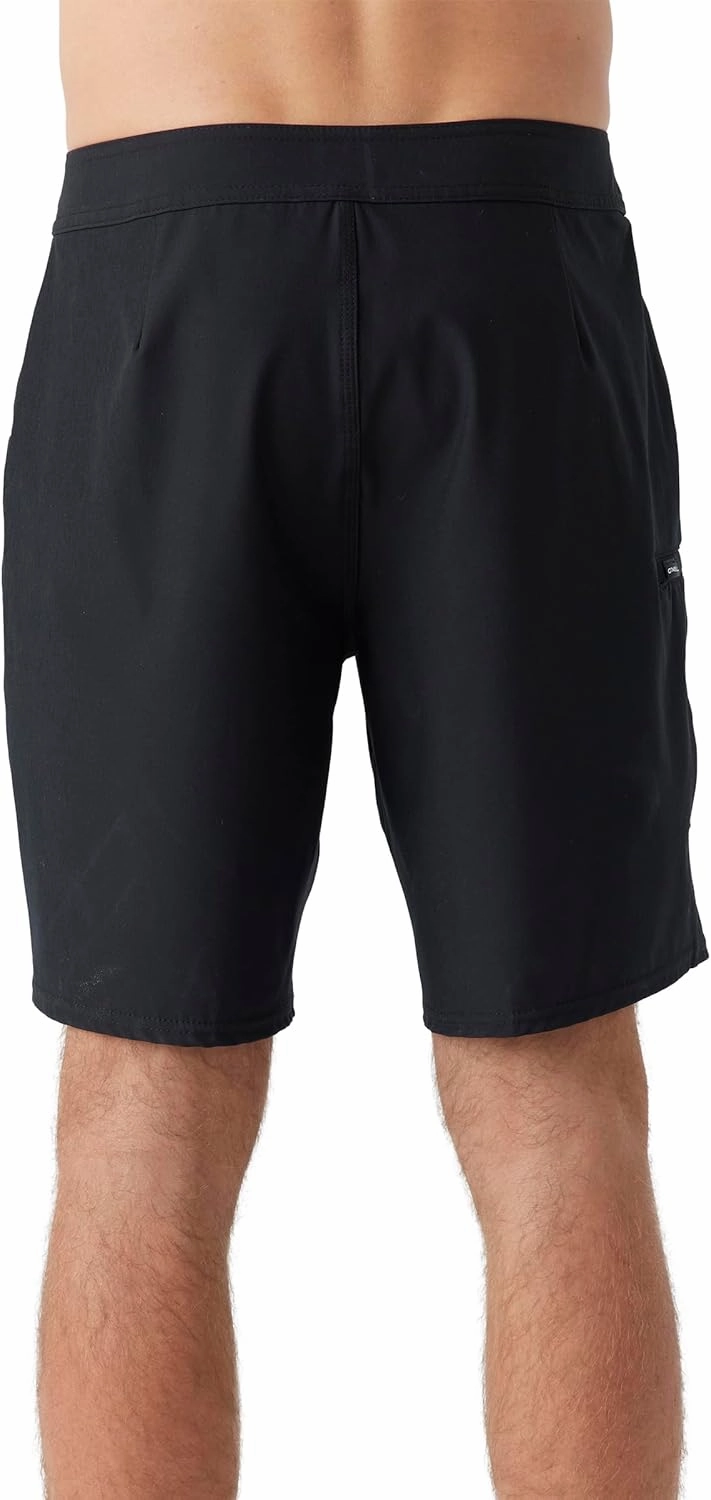 O'NEILL Men's 19 Inch Solid Boardshorts - Water Resistant Swim Trunks for Men with Quick Dry Stretch Fabric and Pockets