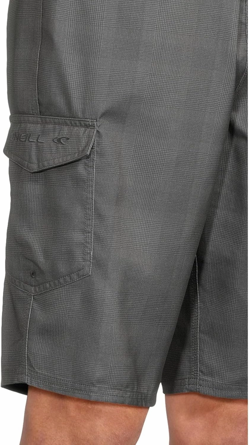O'NEILL Men's 21 Inch Geo Print Boardshorts - Water Resistant Swim Trunks for Men with Quick Dry Stretch Fabric and Pockets