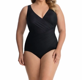 Oceanus One Piece Swimsuit - Plus In Black