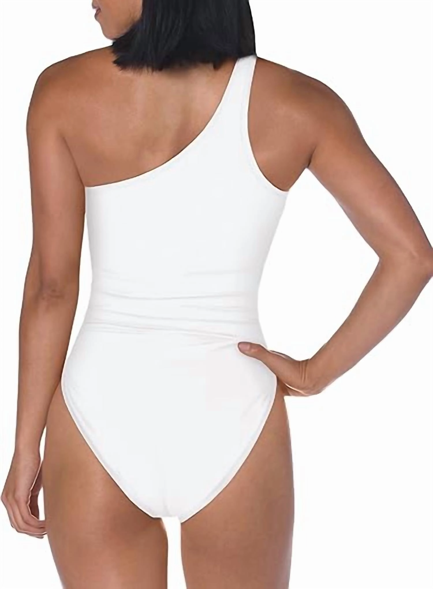 One Shoulder Mio Swimsuit In White