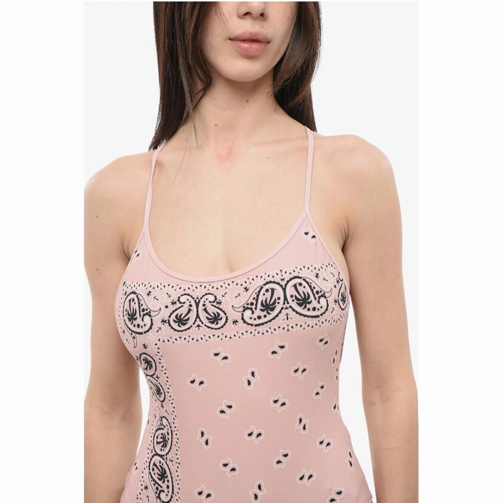 Palm Angels Pailsey One-piece Swimsuit with Criss-cross Women's Back