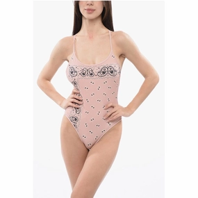 Palm Angels Pailsey One-piece Swimsuit with Criss-cross Women's Back