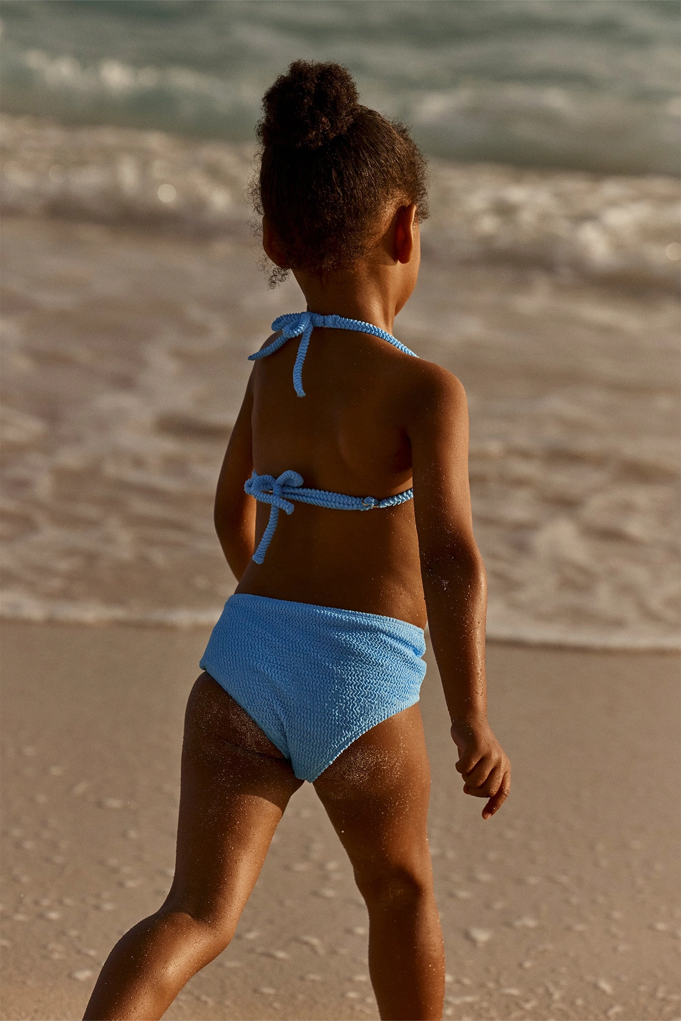 Palma Top & Seychelles Bottom Set - Azure Crinkle